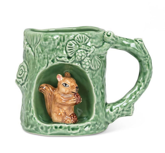 Tree Look Mug with Squirrel