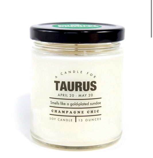 Whiskey River Astrology Candle Taurus