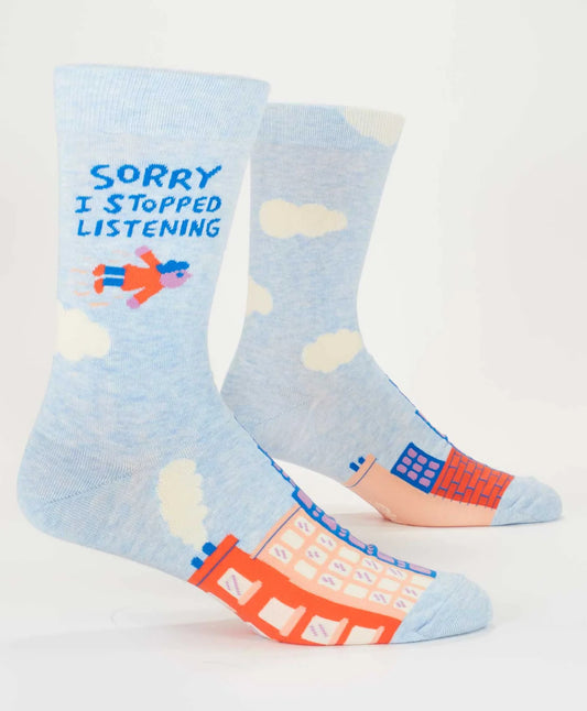 Blue Q Mens Stopped Listening Sock