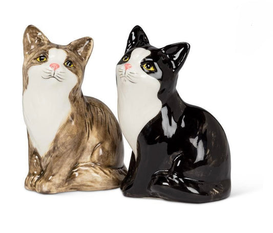 Sitting Cats Salt and Pepper Shakers