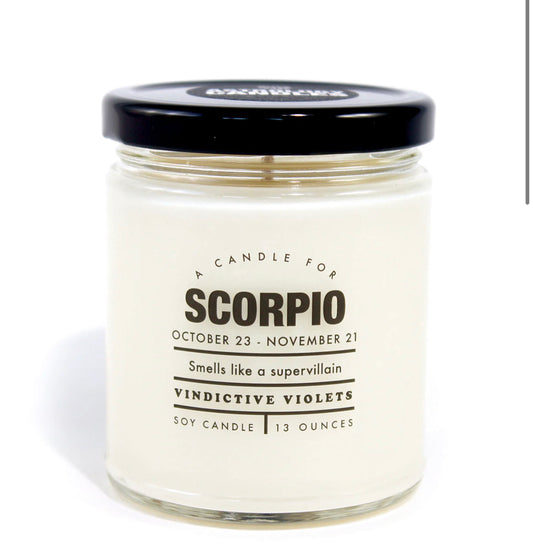 Whiskey River Astrology Candle Scorpio