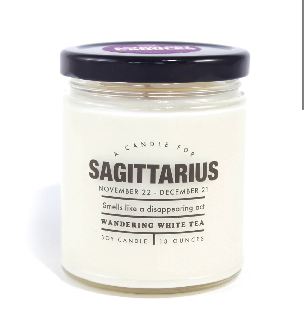 Whiskey River Astrology Candle Sagittarius