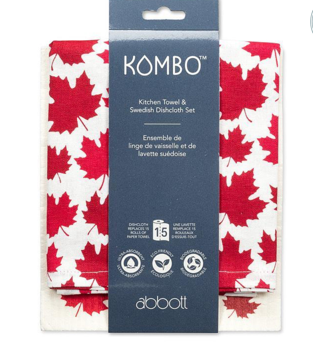 Maple Leaf Dishcloth & Kitchen Towel Set