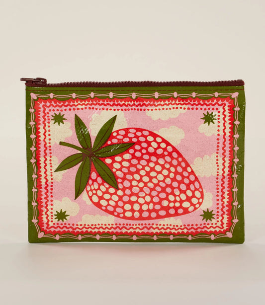 Blue Q Strawberry Clouds Zipper Pouch