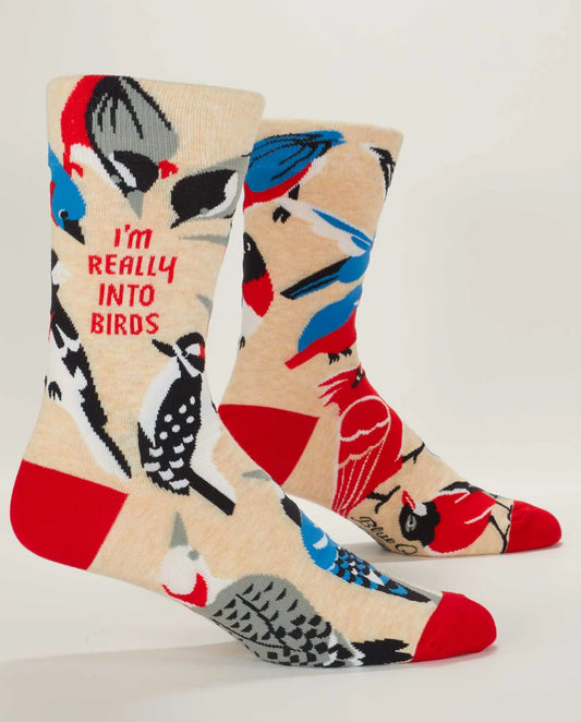 Blue Q Men’s Really into Birds Sock