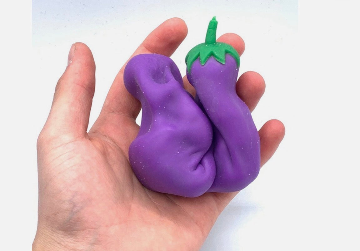 Squishy Stretchy Mini Eggplant Toy