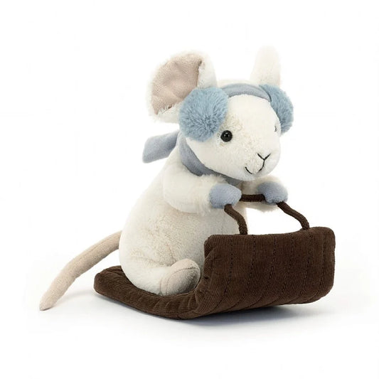 JellyCat Merry Mouse Sleighing