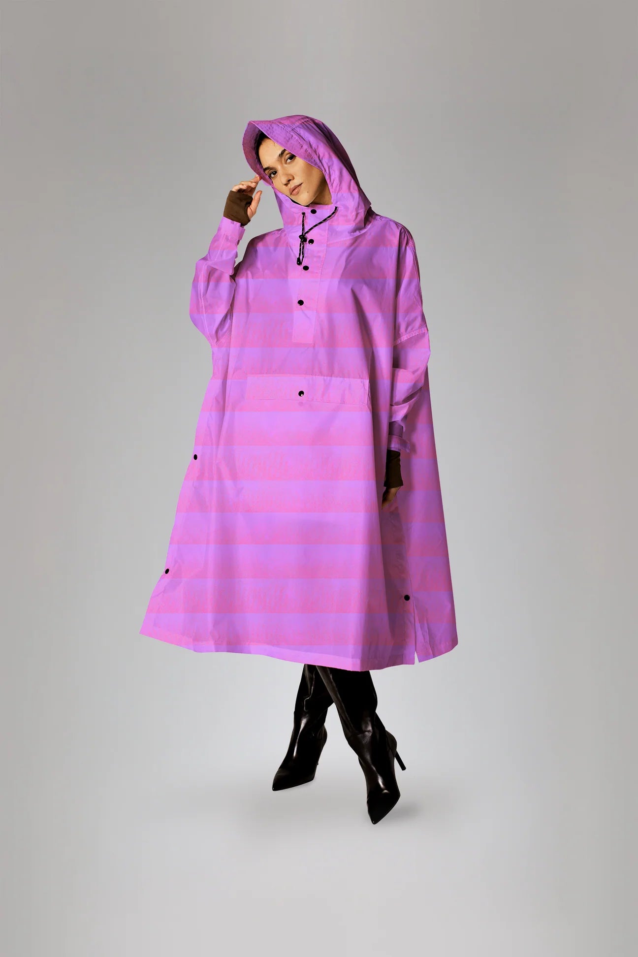 Rainkiss Seeing Stripes Rain Poncho