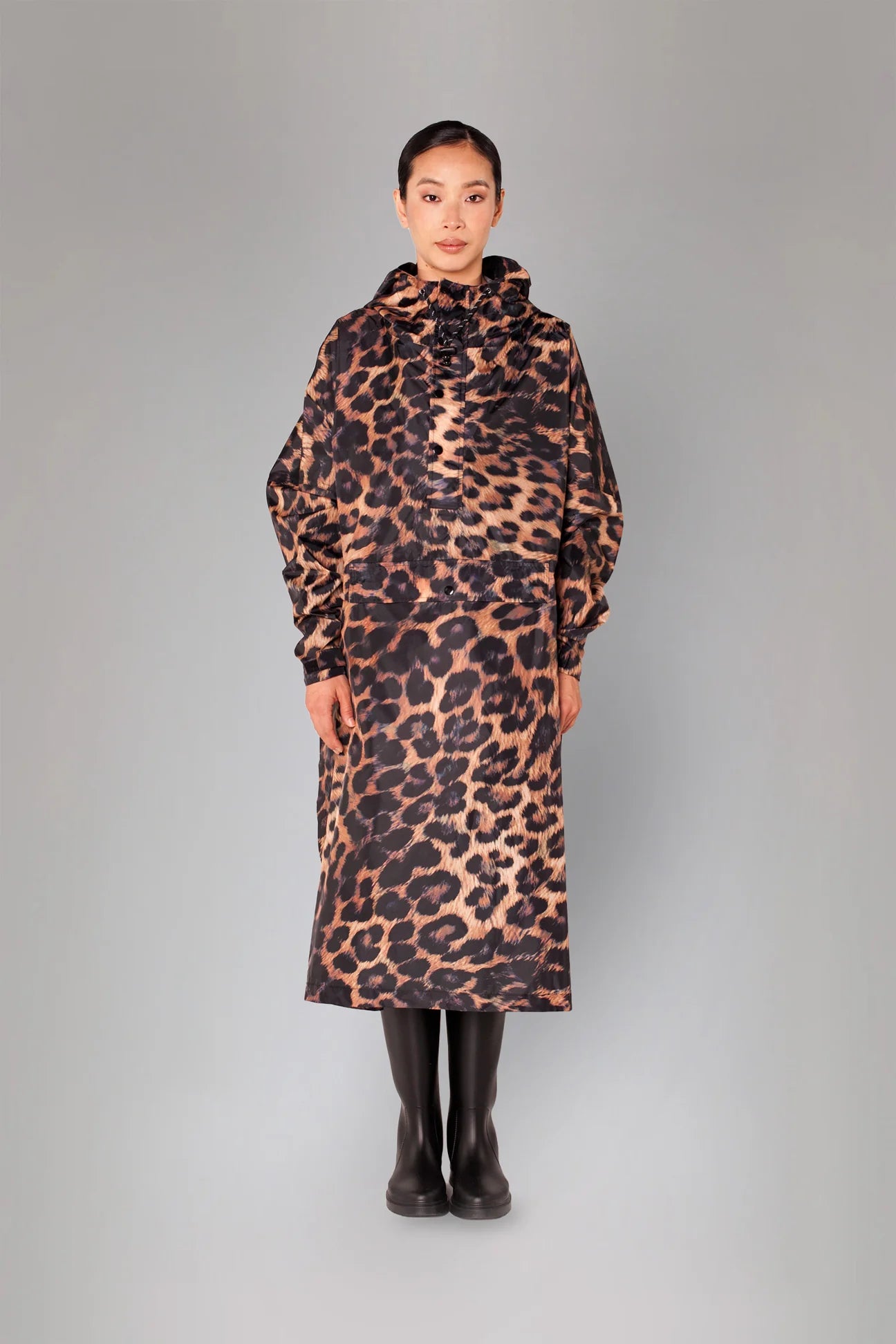 Rainkiss Dark Leopard Rain Poncho