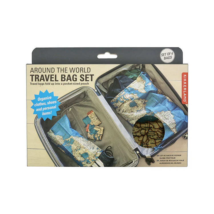 Kikkerland Around The World Travel Bag Set