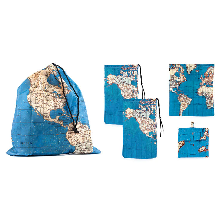 Kikkerland Around The World Travel Bag Set