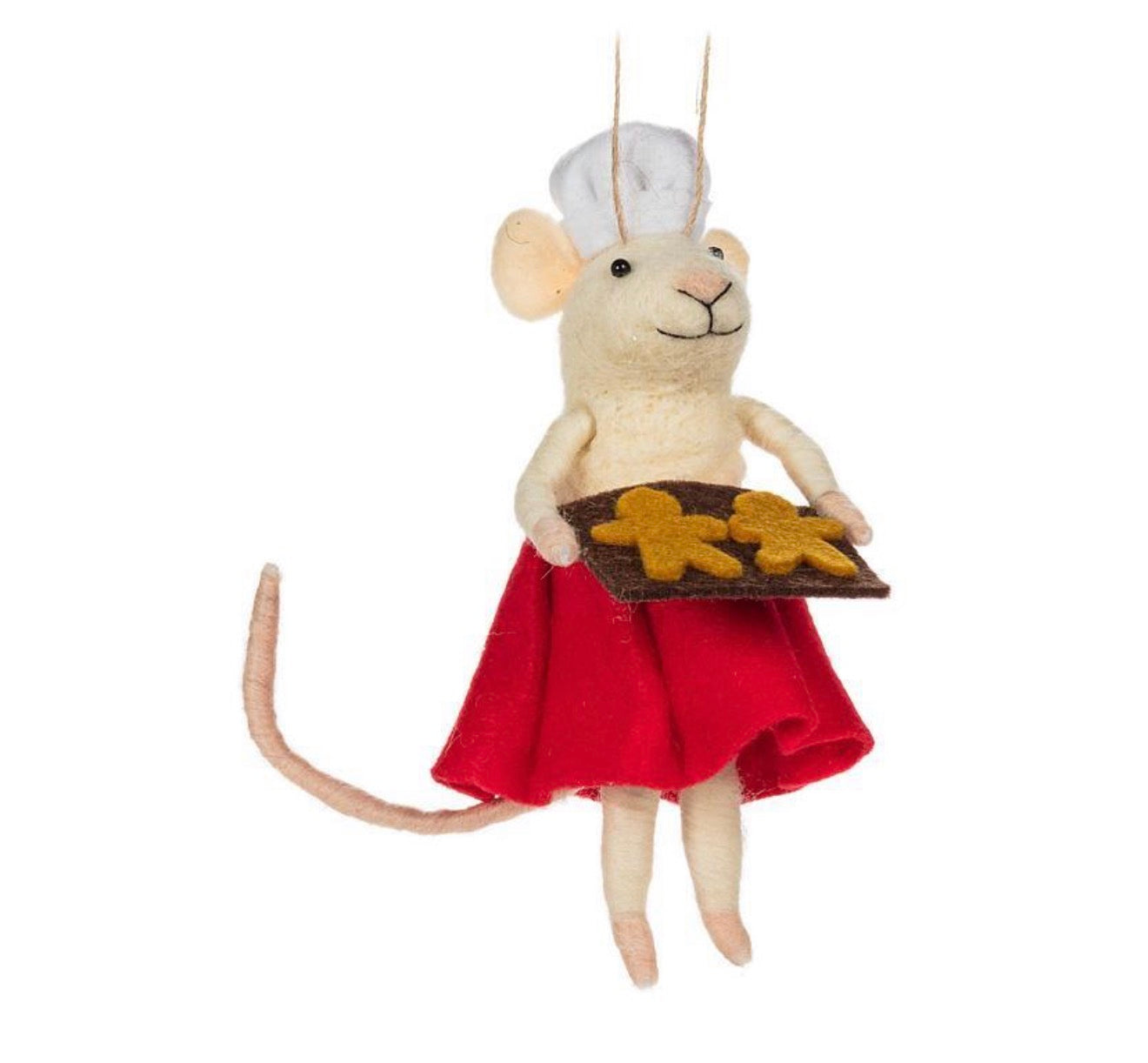 Wool Mouse Baker Ornament