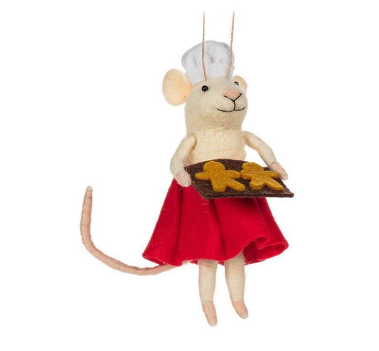 Wool Mouse Baker Ornament