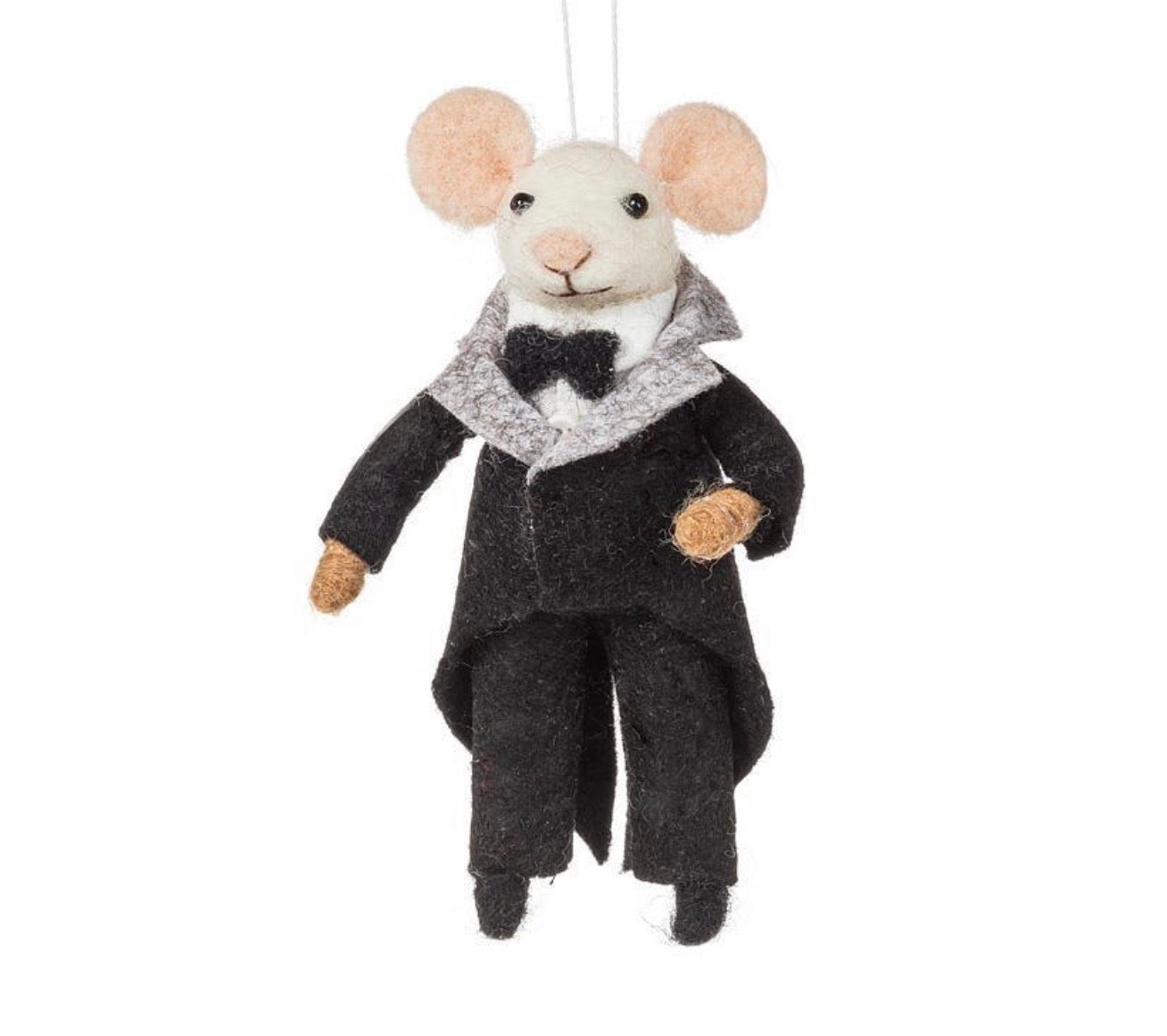 Wool Mouse Groom Ornament