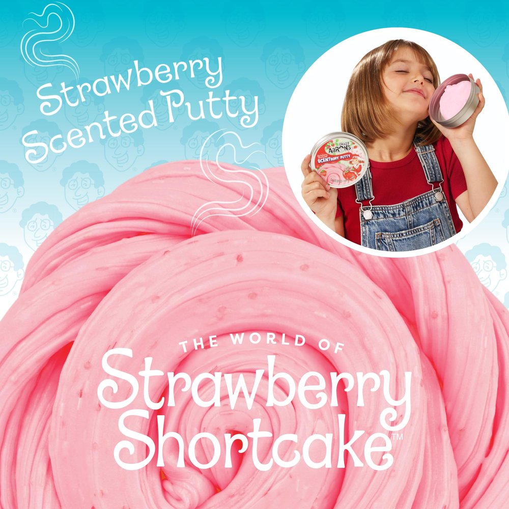 Crazy Aarons Strawberry Shortcake Thinking Putty