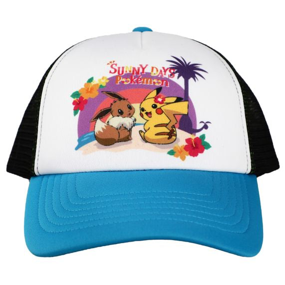 Pokemon Pikachu Eevee Sunny Days Snapback Trucker Hat
