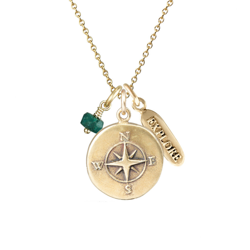 Marmalade Compass Cluster Necklace Bronze