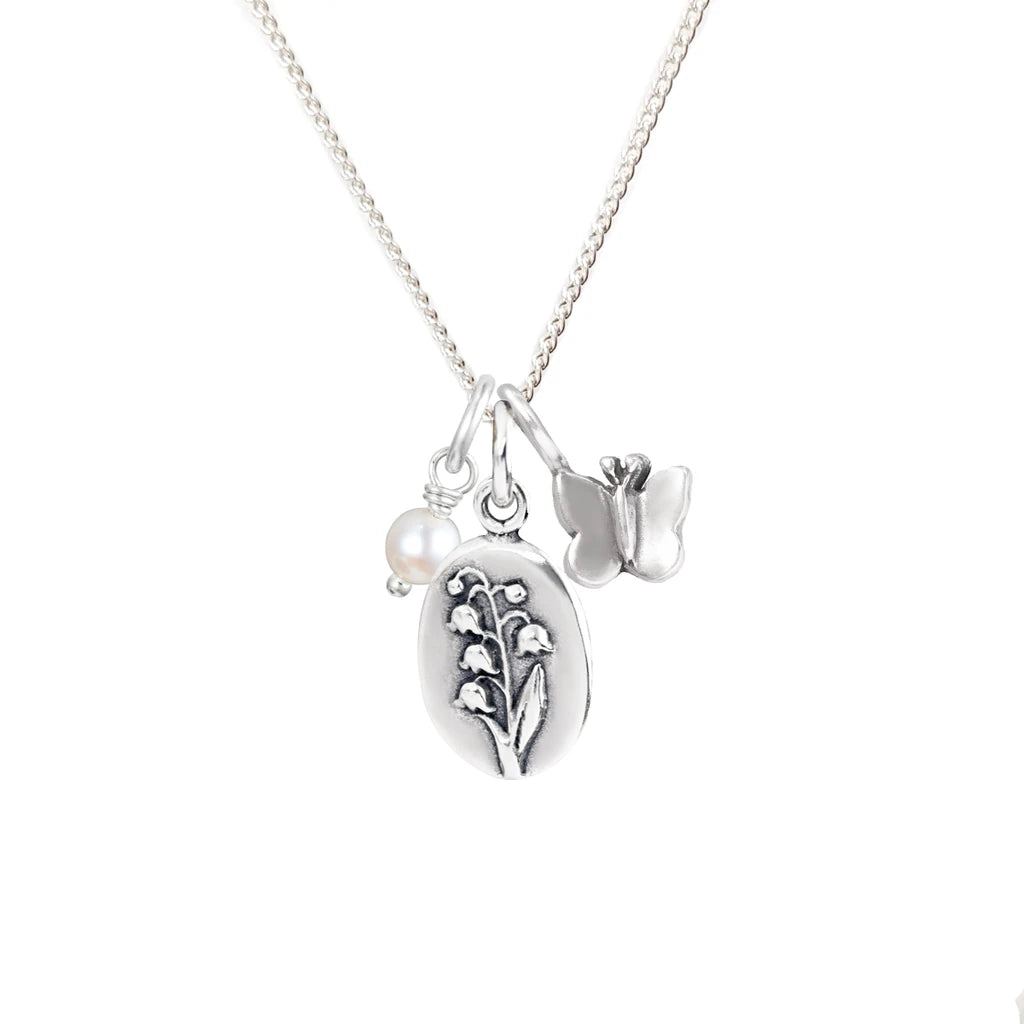 Marmalade Lily of the Valley Cluster Necklace