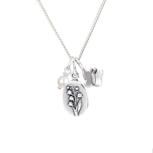 Marmalade Lily of the Valley Cluster Necklace