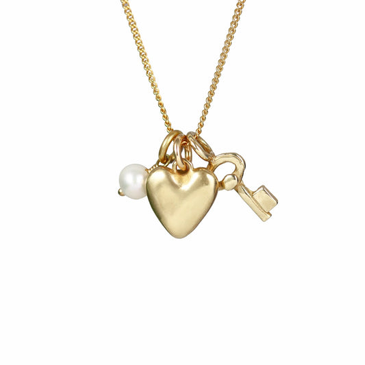 Marmalade Key To My Heart Cluster Necklace