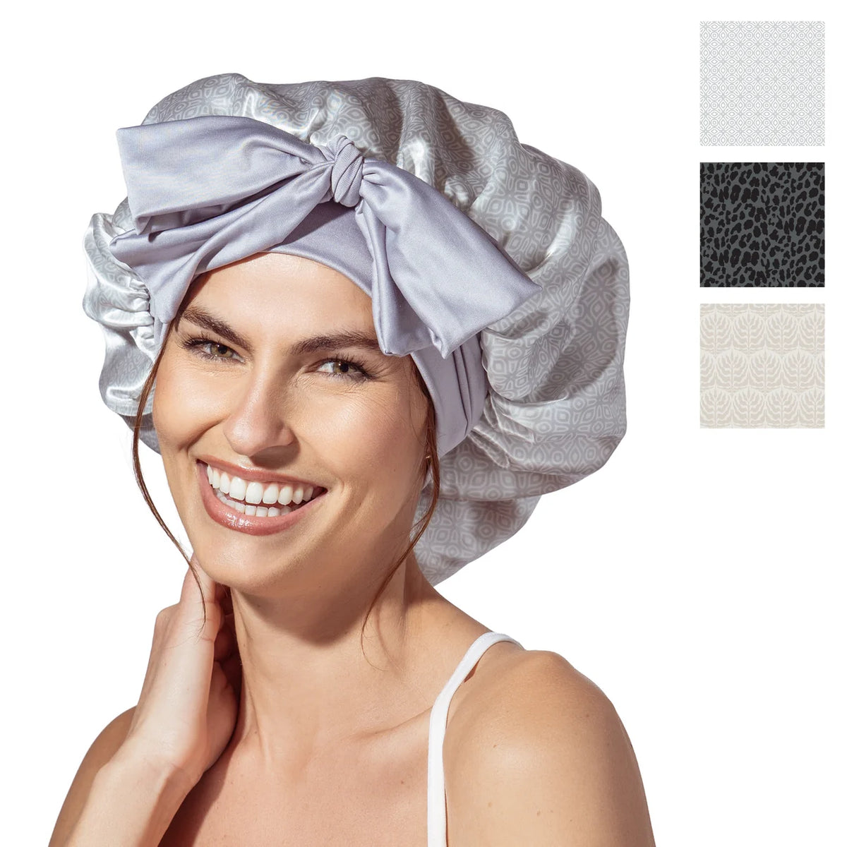 Lemon Lavender Satin Sleep Bonnet