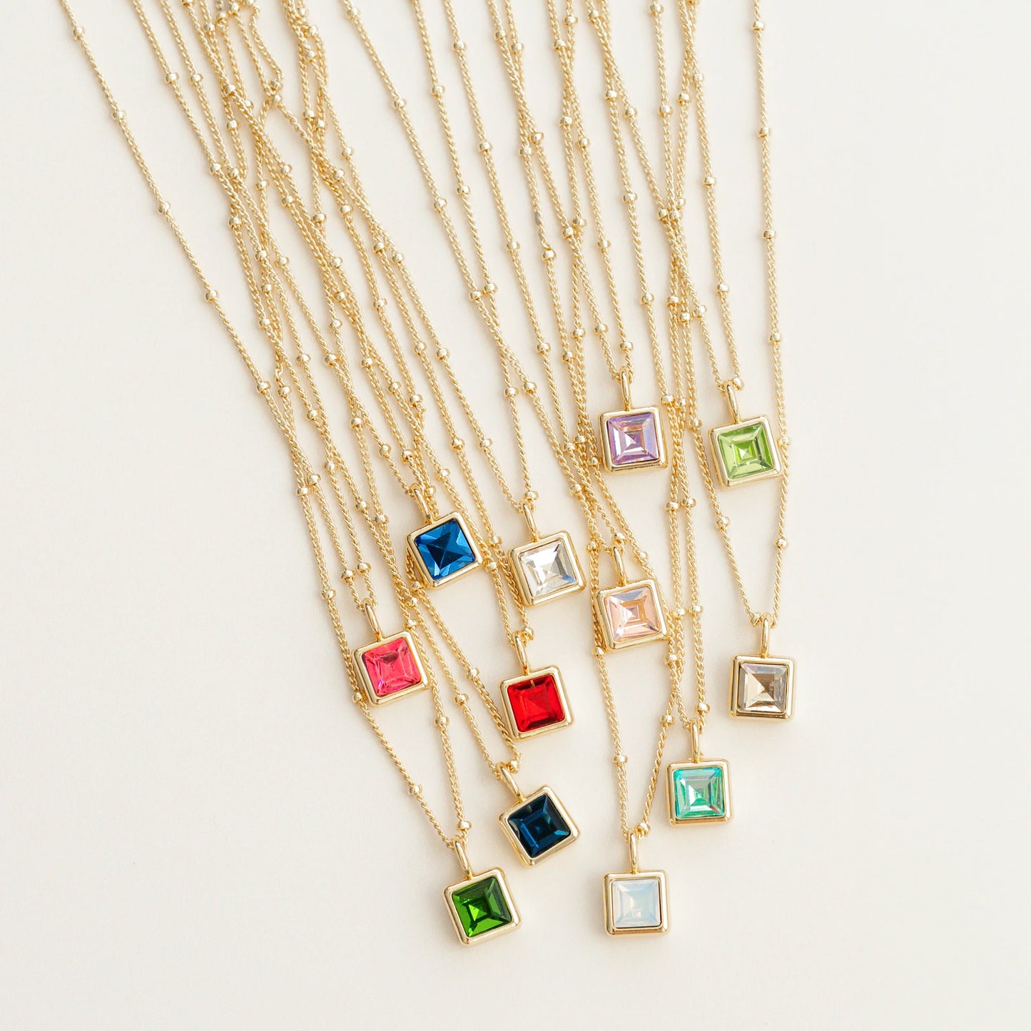 Lucky Feather Bottled Birthstone Necklace