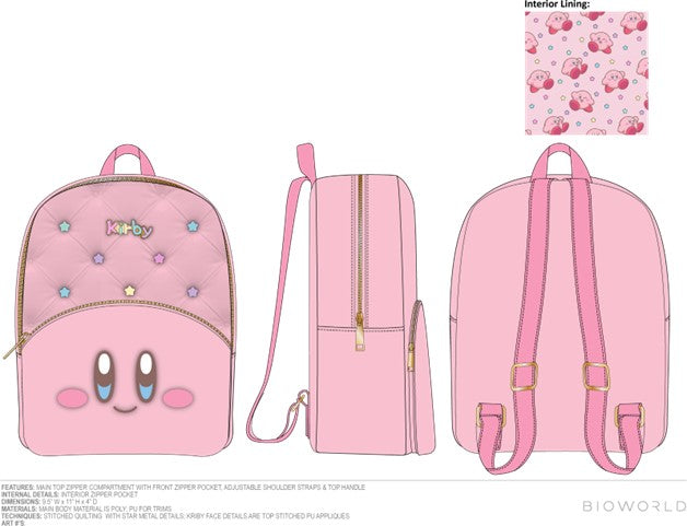 Kirby Star Charm  Mini Backpack