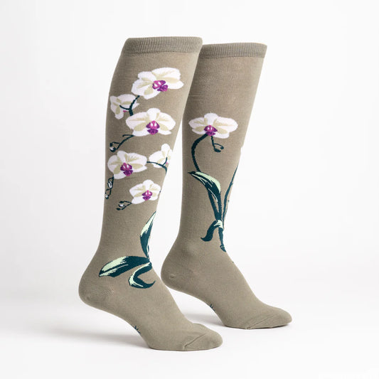 Sock it to me Womens Knee High Orchids