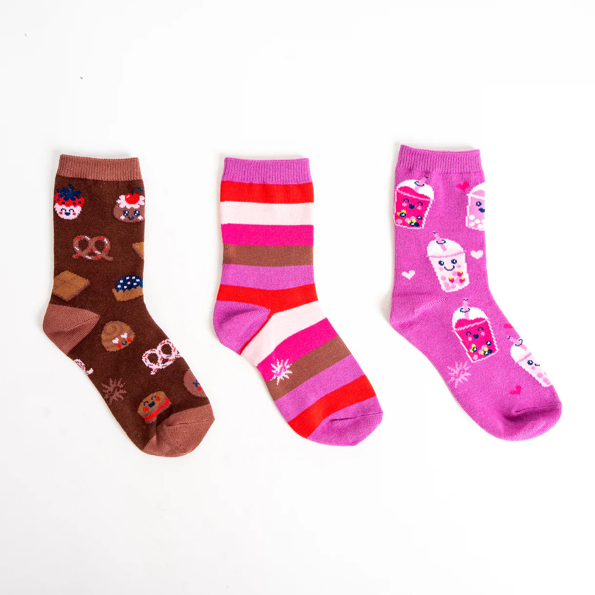 Sock It To Me Junior 3-pk Crew Socks  (ages 7-10) Various Designs