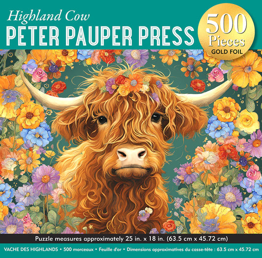 Peter Pauper Highland Cow Puzzle 1000pc