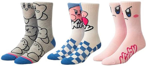 Nintendo Kirby Crew Sock Set 3 Pairs