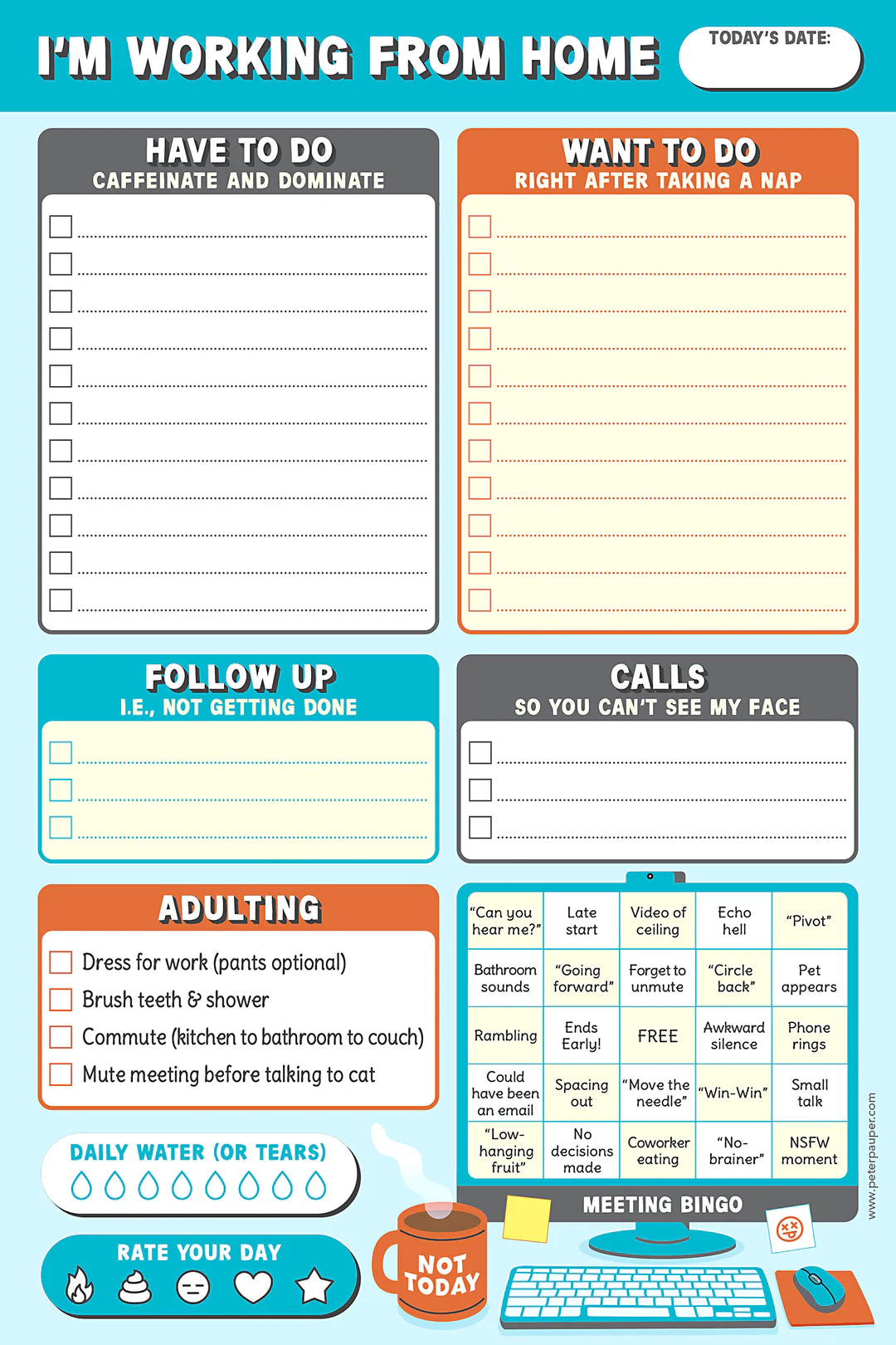 Work From Home Note Pad
