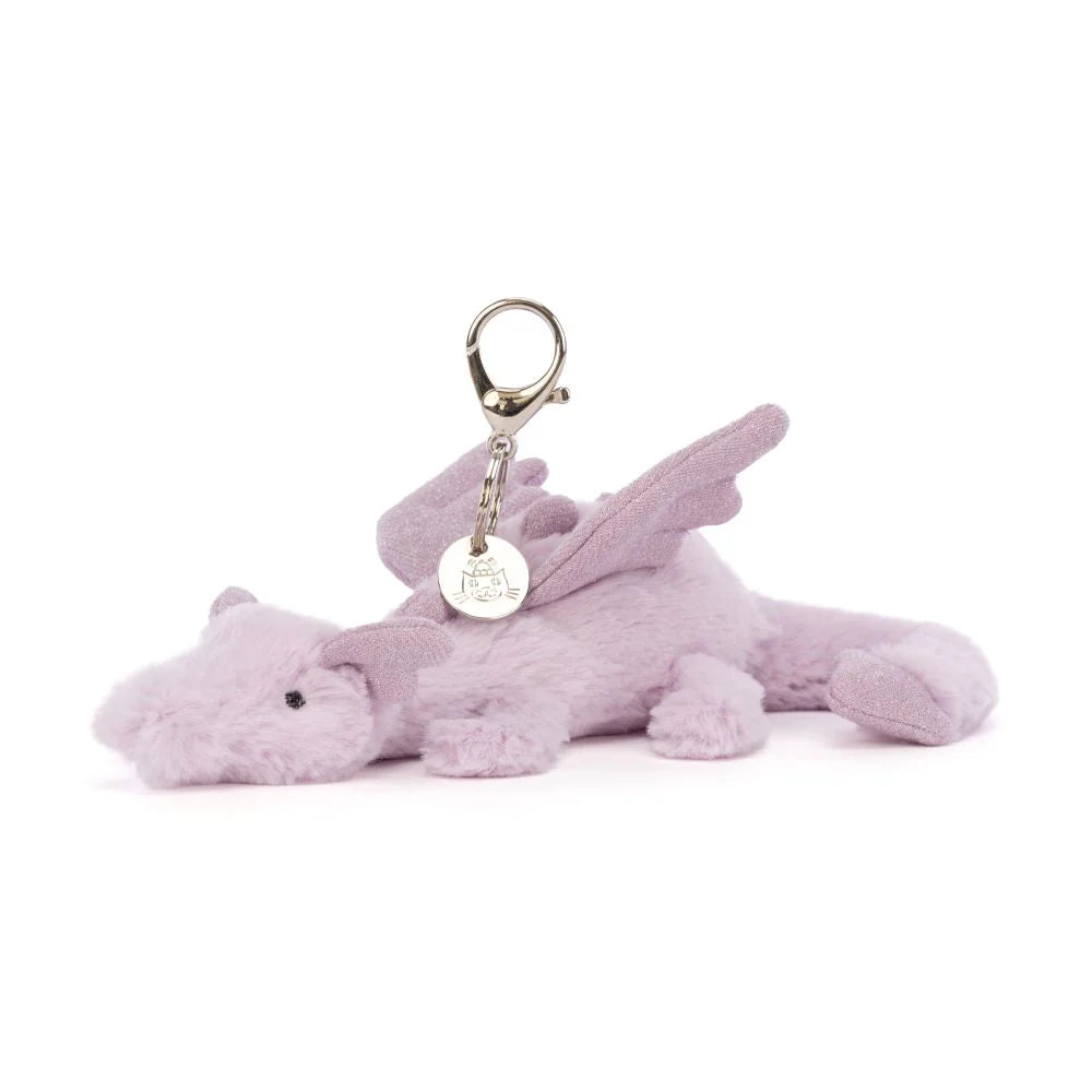 JellyCat Lavender Dragon Bag Charm