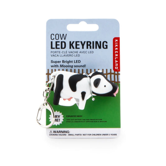 Kikkerland LED Cow Keychain