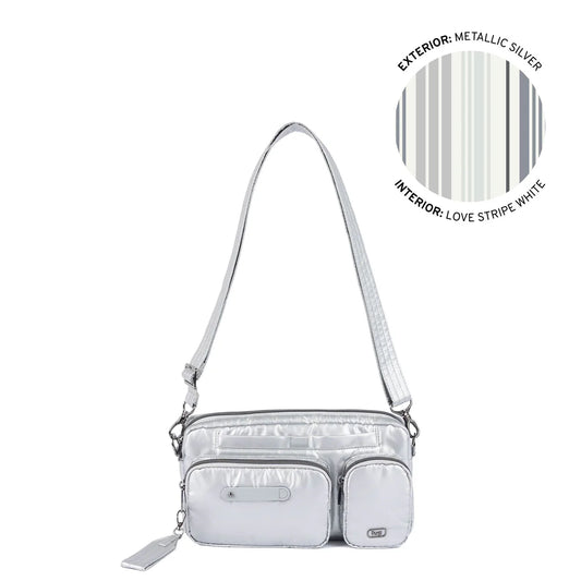 Lug Switcheroo Convertible Crossbody Bag Silver