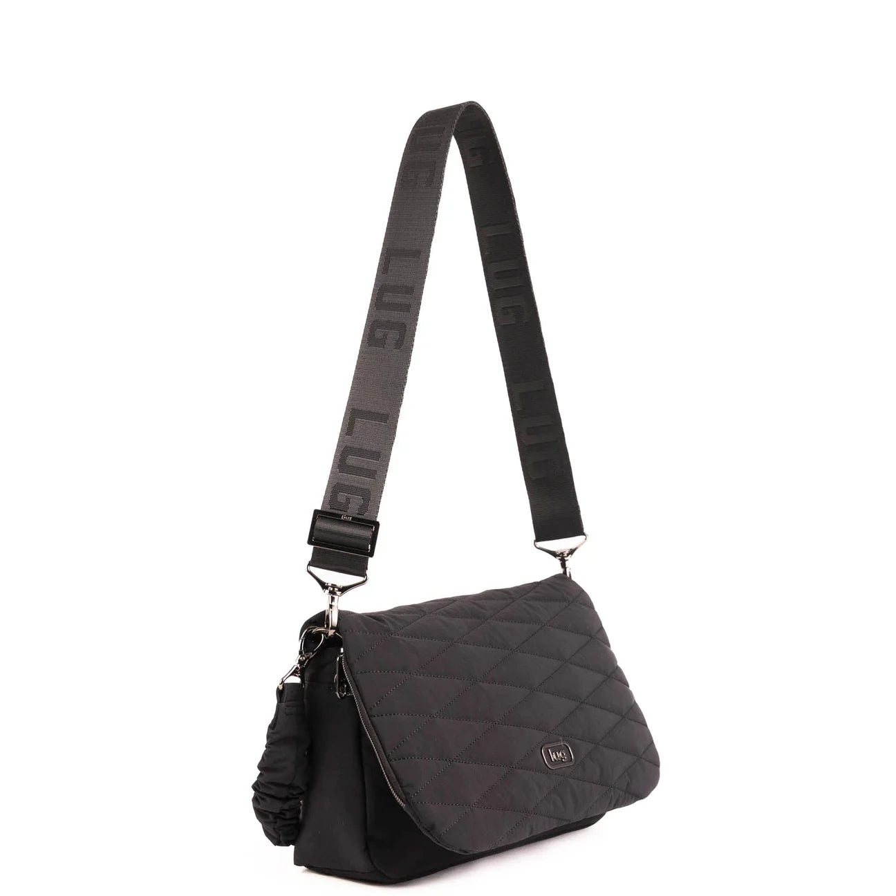 Lug Bina Fold Over Crossbody Bag Black