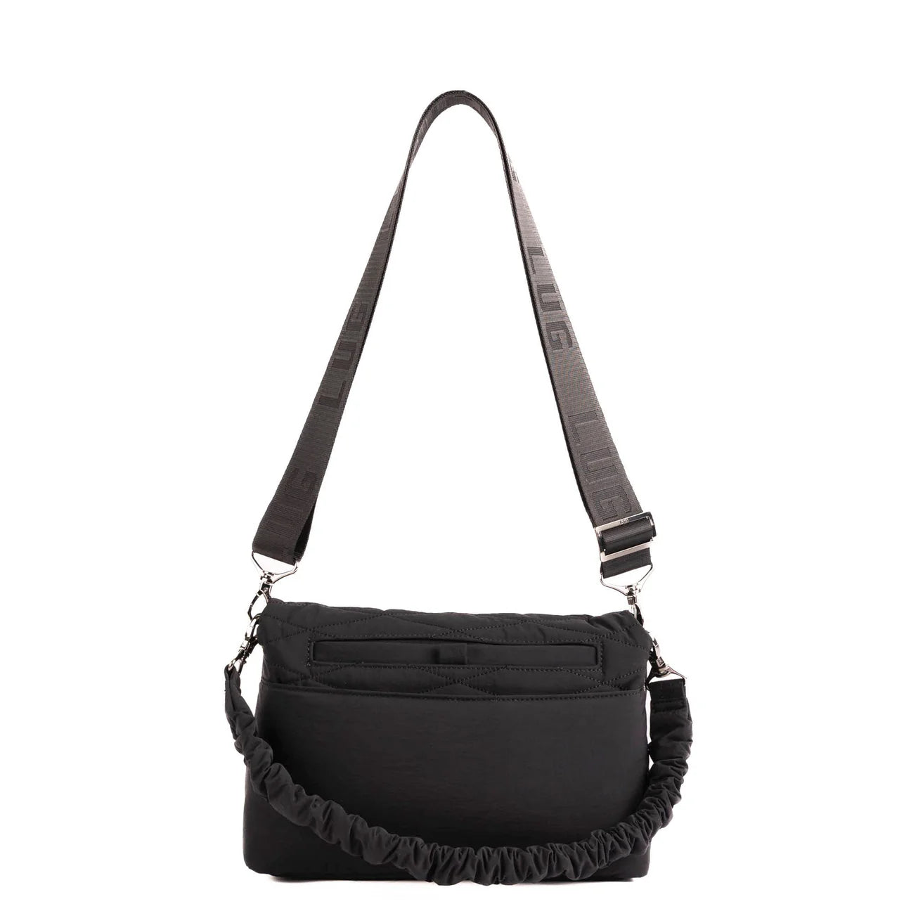 Lug Bina Fold Over Crossbody Bag Black