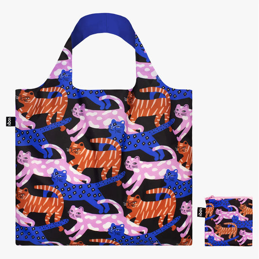 Loqi Glitter Power Cats Recycled Tote Bag