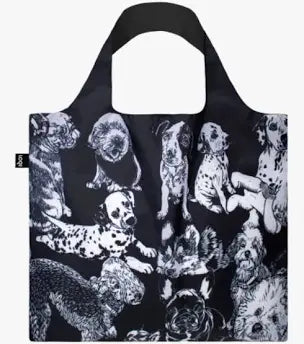 Loqi Red Poppy Bee Dogs Recycled Tote Bag