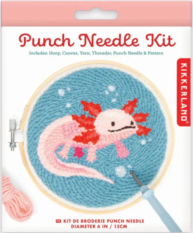 Kikkerland Axolotyl Punch Needle Kit