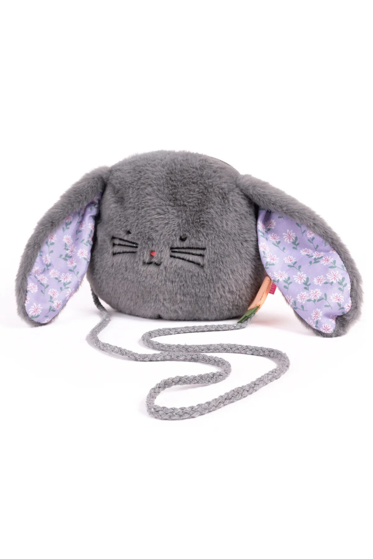 Great Pretenders Grey Plush Bunny Purse