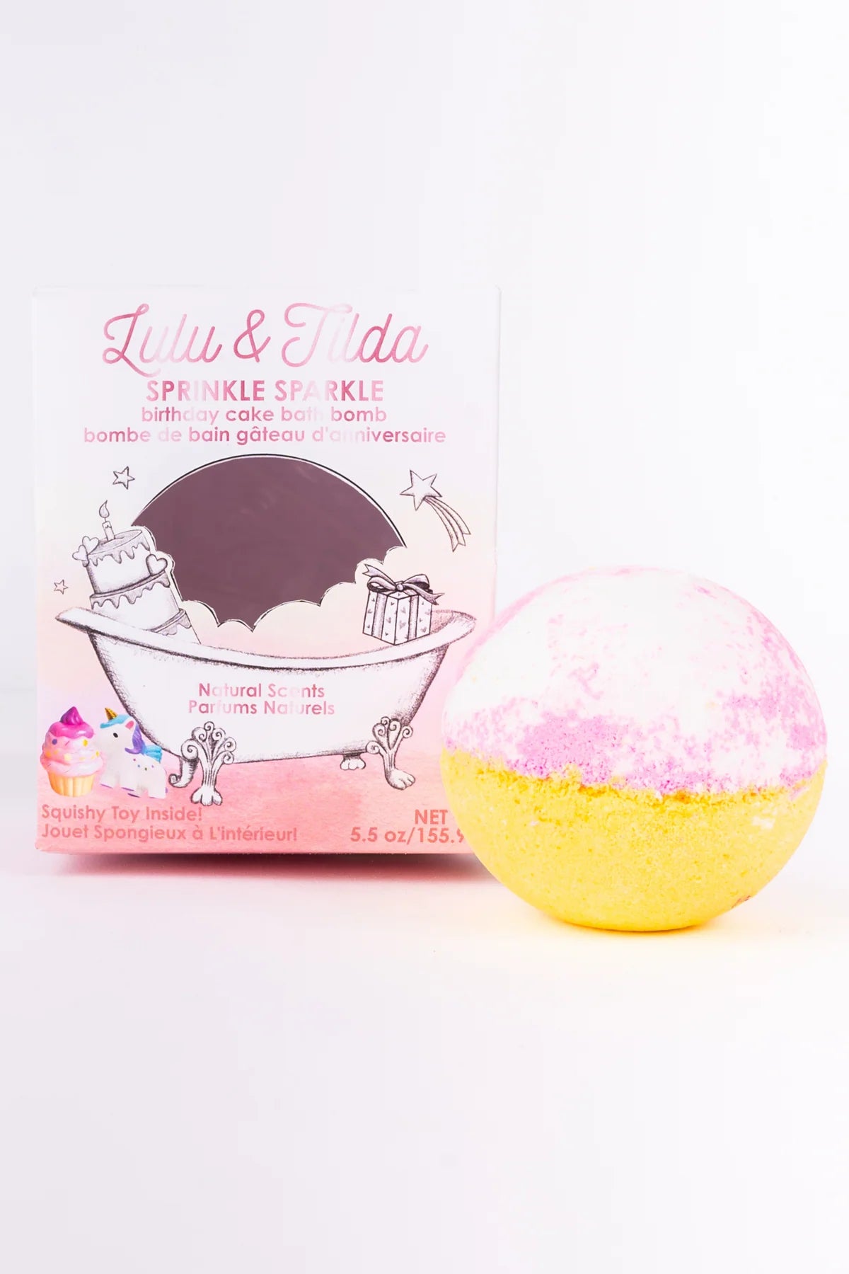 Sprinkle Sparkle Bath Bomb, with Surprise Squishie Inside