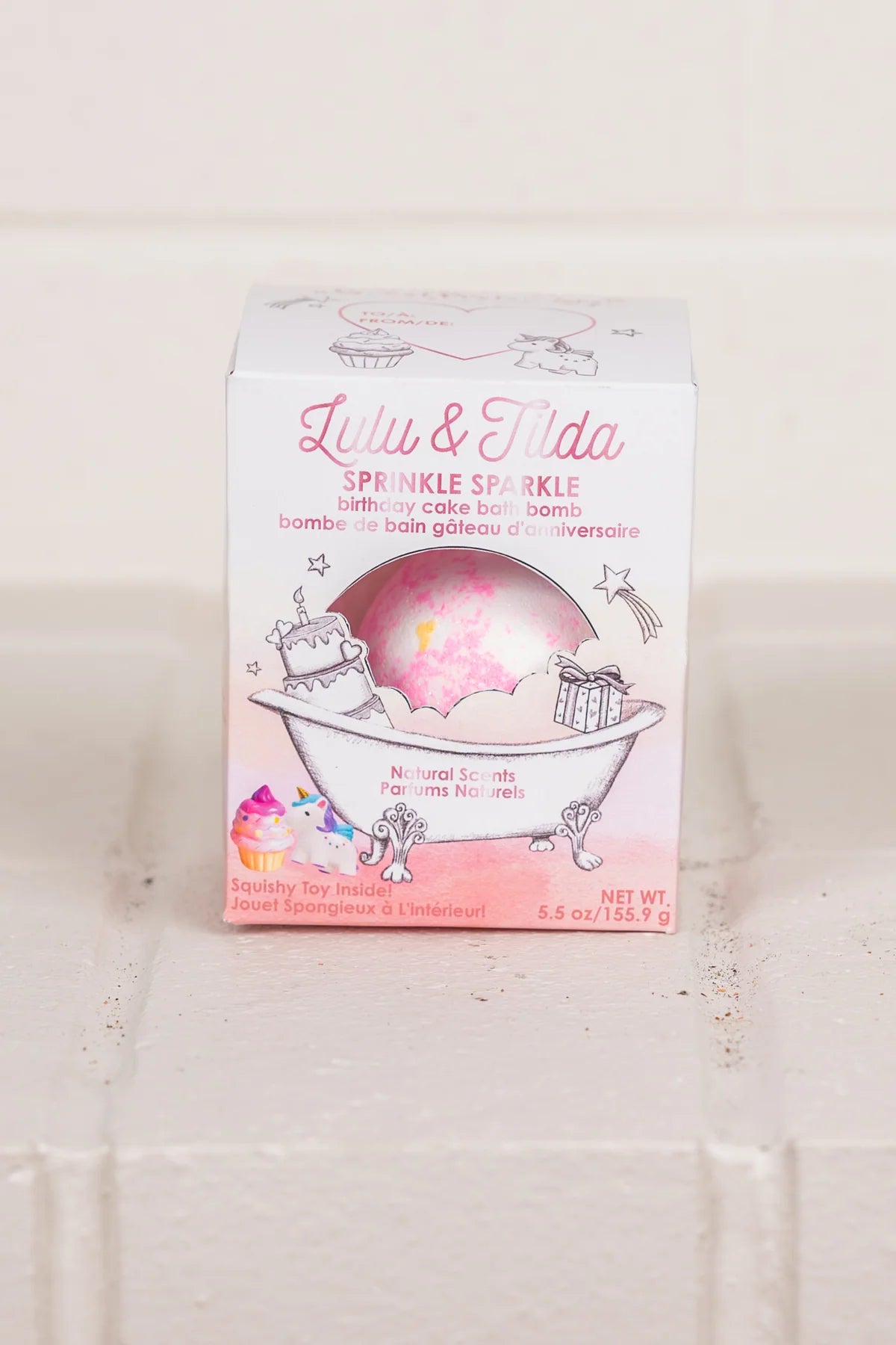 Sprinkle Sparkle Bath Bomb, with Surprise Squishie Inside