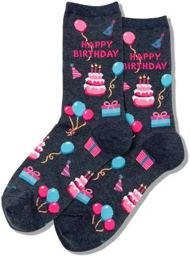 Hotsox Women’s Happy Birthday Crew Socks