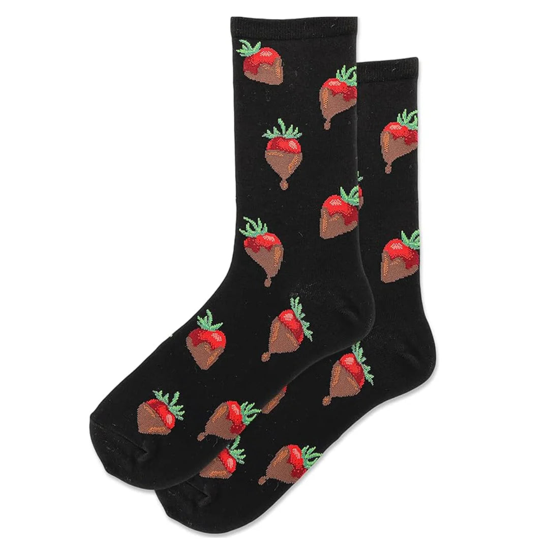 HOTSOX Women’s Chocolate Dipped Strawberries Sock
