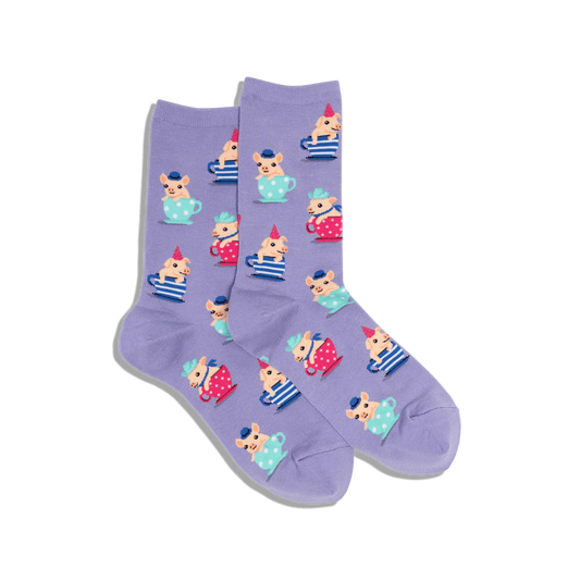 HOTSOX Women’s Tea Cup Pigs Sock