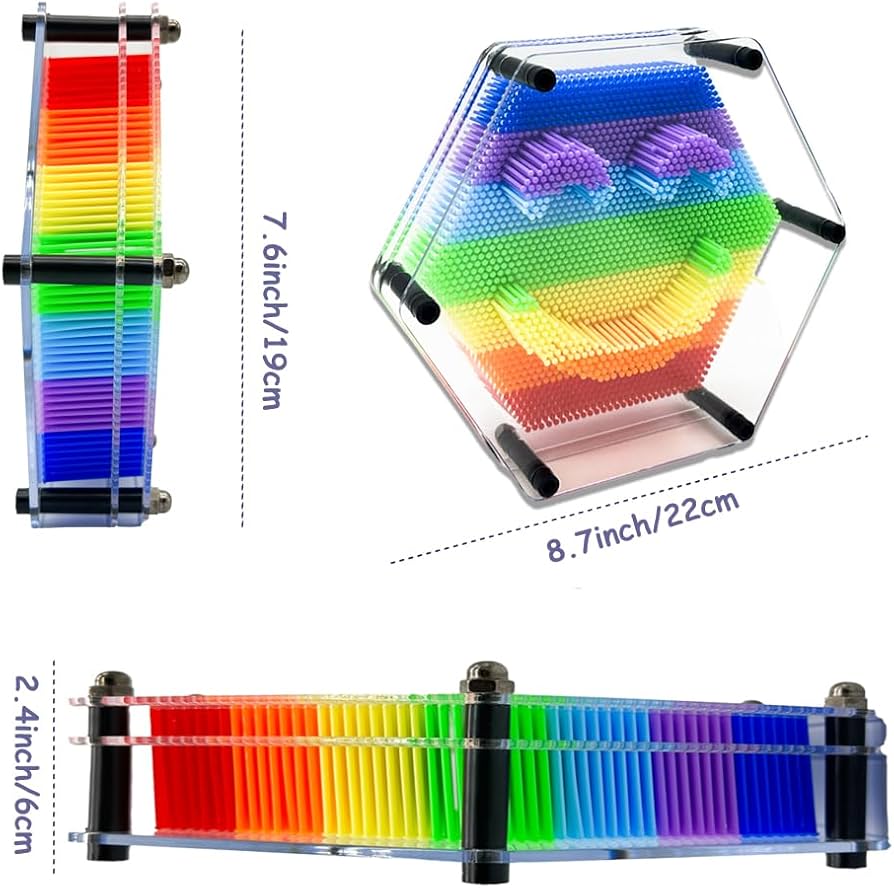 Hexagon Rainbow Pin Art