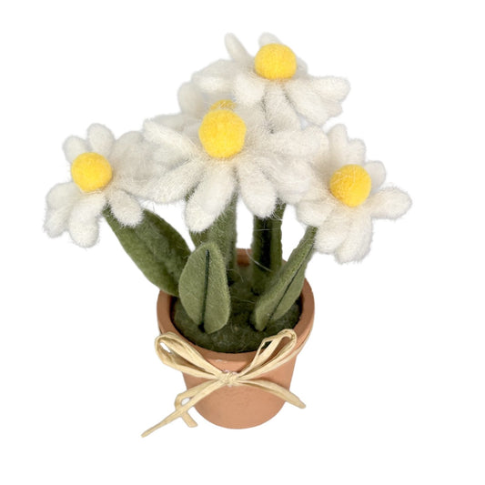 Felt Daisies in Pot