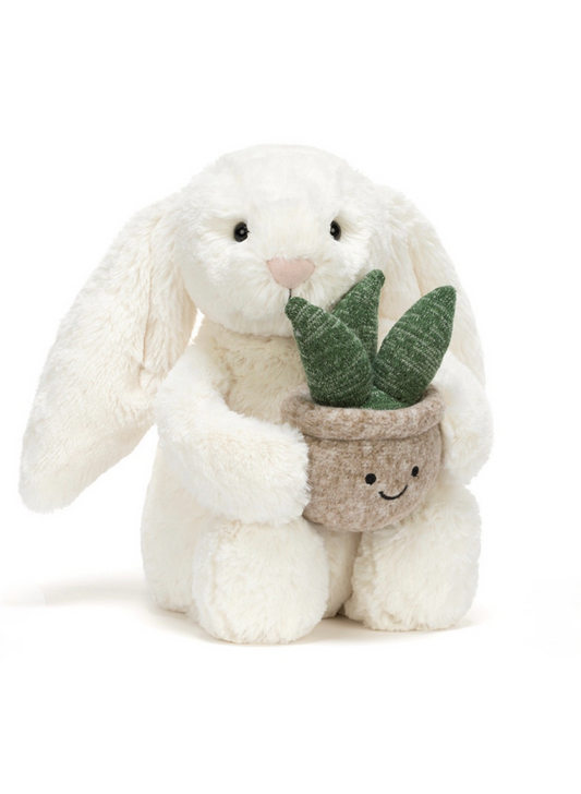 Jellycat Cream Bunny with Plant