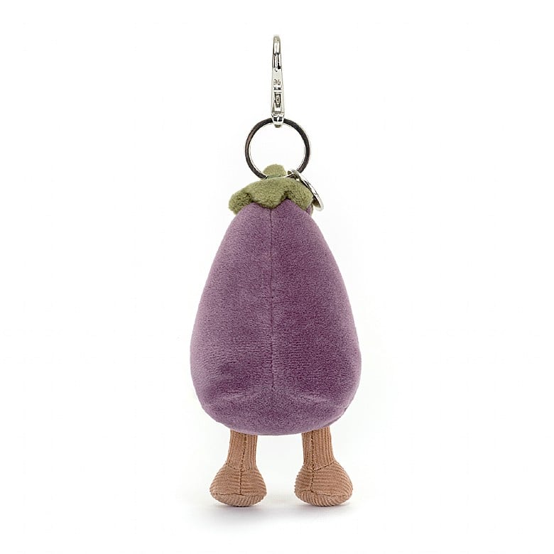 JellyCat Vivacious Aubergine Eggplant Bag Charm